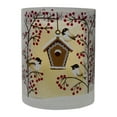 thumbnail image 6 of Northlight 5" Hand Painted Sparrows and Berries Flameless Glass Christmas Candle Holder, 6 of 6