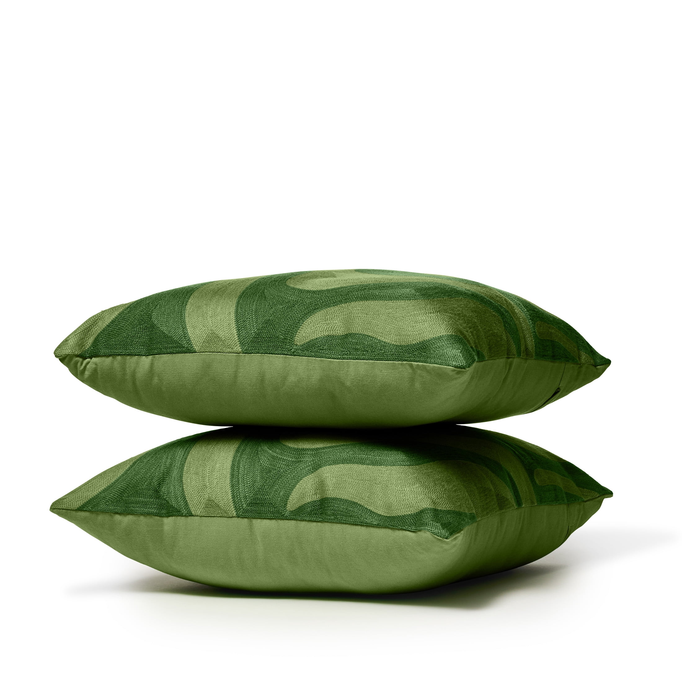 Temi Coker for Walmart Embroidered Decorative Pillow, 20 in x 20 in, Green