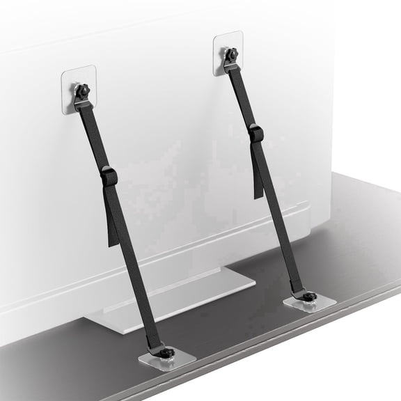Joythink No-Drill Adhesive Anti-Tip Straps for Furniture and TV Safety, Black