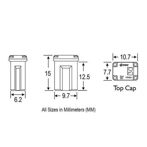 EDS 25 Pack Micro Cartridge Auto Fuses, FMM/MCASE Fuse Kit, 5 Each - 15A, 20A, 25A, 30A, 40A, Auto Fuse Assortment for Ford F150, Ram, Subaru, Mazda, Cars SUVs and Trucks