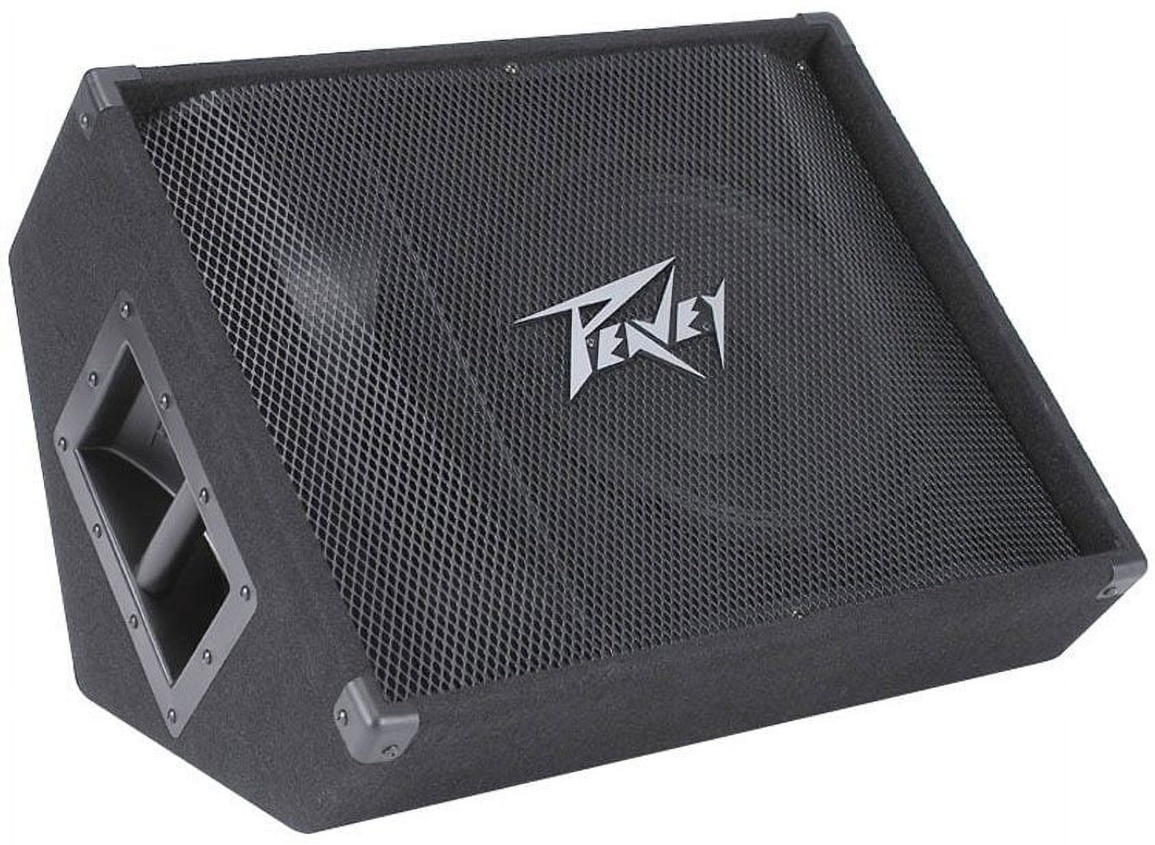 (2) Peavey PV 12M Pro Passive 12" Stage Monitor Speaker & 1/4" to Speakon Cables