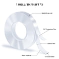 thumbnail image 2 of Cinta adhesiva de doble cara SUTOUG Nano transparente, 3 rollos de 3 m, 2 of 7