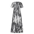 thumbnail image 3 of Fangasis Women Dresses Short Sleeve Sundress Tie Dye Print Dress Ladies Casual Loose Beach Grey S, 3 of 9