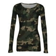 thumbnail image 5 of Women Long Sleeve Crewneck Rib Knit Slim Fit Ribbed Shirts Fall Casual T-Shirt Workout Tees, 5 of 5