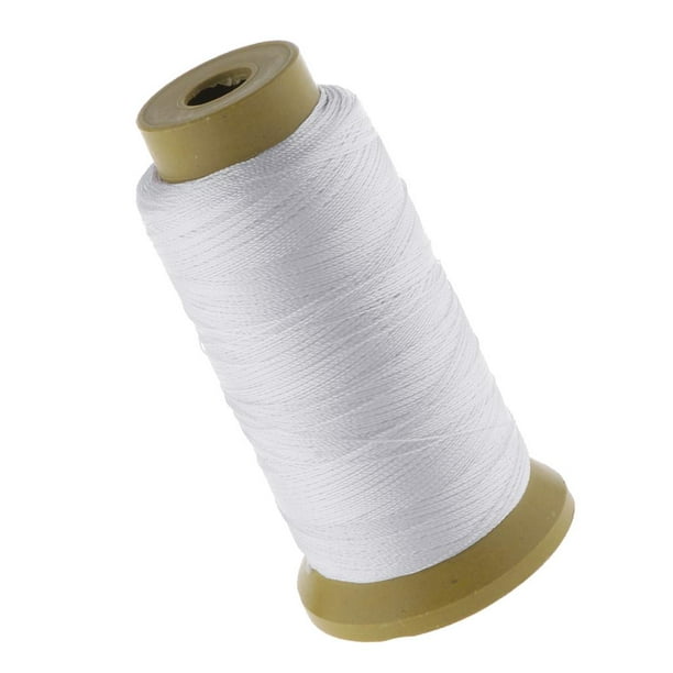 Bunblic 600 Yard Strong Polyester Sewing Thread Cord Spool For Home ,jewelry Making Quilting Craft - 210d (White) White