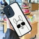 thumbnail image 2 of Destaca con una moderna obra de arte de dibujos animados: funda para teléfono plateada mate de doble capa para iPhone15 Pro Max 14 13 12 Pro 11, 2 of 4