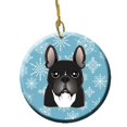 thumbnail image 1 of Snowflake French Bulldog Ceramic Ornament, 1 of 1