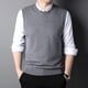 thumbnail image 4 of Suéter de punto para hombre, novedad de primavera y otoño de 2021, sin mangas, chaleco holgado para hombre, jersey informal de cuello redondo para caballero, jersey de jersey, 4 of 5