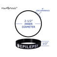 thumbnail image 2 of "EPILEPSY" Medical Alert ID Silicone Bracelet Wristbands 4 Pack, 2 of 3