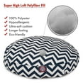thumbnail image 3 of Majestic Pet Chevron Round Dog Bed Treated Polyester Removable Cover Navy Blue Large 42 x 42 x 5, 3 of 6