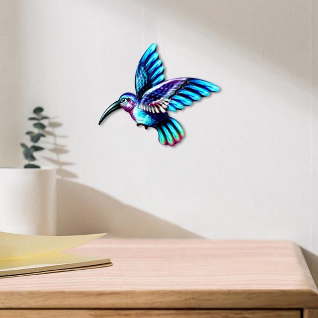 Colibrí de metal perfecl decoración de la pared Colorido jardín