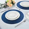 thumbnail image 6 of Coolnut Blue Colorful Background Round Placemats, Washable, Indoor & Outdoor Tablemat Home Decor Gifts, 6 of 7
