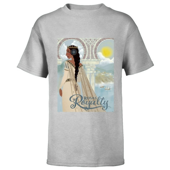 Disney Wish Queen Amaya Rosas Royalty - Short Sleeve T-Shirt for Kids - Customized-Athletic Heather