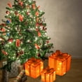 thumbnail image 4 of KOYPTL Set Of 3 Christmas Light Box Decorations with Remote Control LED Lighted Gift Boxes, Present Boxes Ornament with Bows for Xmas Tree Indoor Yard Home Party Gift Box Decorations, 4 of 9