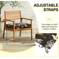 thumbnail image 2 of Outdoor Chair Cushions Set of 4 for Patio Furniture, Water-Resistant Square Corner Patio Chair Cushions with Ties, High Density Foam Outdoor Seat Cushion, 18.5" X 16" X 3", Nightbird, 2 of 10