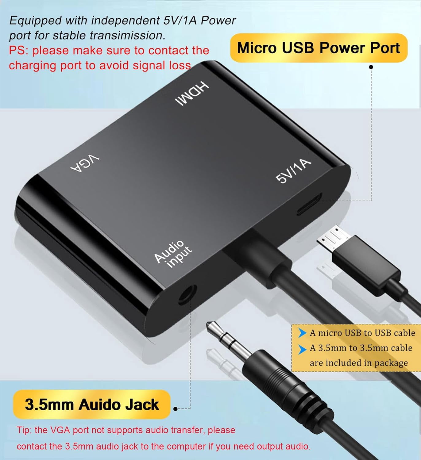 HDMI Audio Embedder Inserter Digital Analog Audio + DVI to HDMI Support TOSLINK Optical 3.5mm Jack AUX Sound Input 4K60Hz 18Gbps HDR HDCP2.2