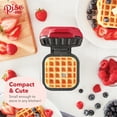 thumbnail image 4 of Rise by Dash Mini Square Waffle Maker for Individual Waffles, Hash Browns, Keto Chaffles, Non-Stick, 4 inch, Red, 4 of 7