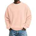 thumbnail image 6 of ASDFVBKG Men Waffle Shirt Crew Neck Long Sleeve Comfy Quilted Shirts Dressy Casual Pullover Loose Fit Tops Solid Color Lounge Clothes Khaki L, 6 of 6