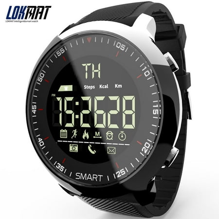 lokmat MK18 Smart Intelligent Watch Sport LCD Waterproof Pedometers Message Reminder BT Outdoor Swimming Men Smartwatch Stopwatch for ios Android (Best Pedometer For Iphone 4)