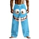 thumbnail image 3 of Ceisia Men's Fun Cartoon Print Loose Casual Pants with Elastic Drawstring Waist Sky Blue S Gifts, 3 of 3