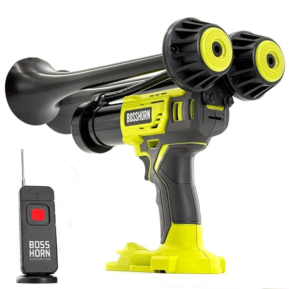 BossHorn Dual Train Horn Compatible with Ryobi 18V Batteries
