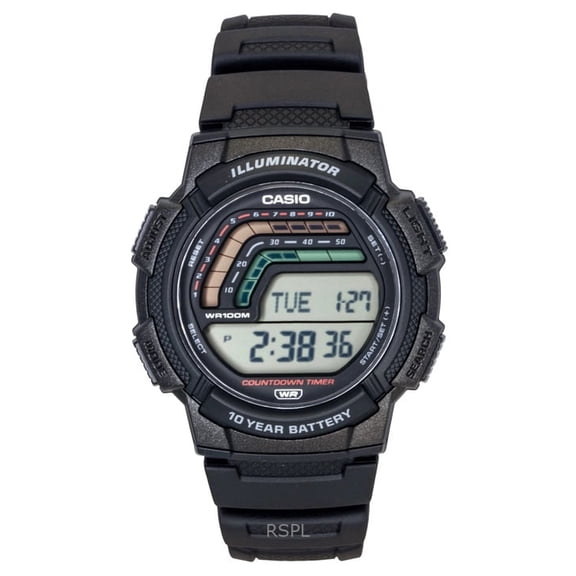 Casio Digital Resin Strap Quartz WS-1800-1AV 100M Men's Watch