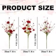 thumbnail image 3 of Valentine's Day Artificial Berry Flower Stems Heart Shape Floral Picks Sprays Branches for Spring Mother's Day Xmas Bridal Wedding Decoration Table Decor Vase Filler(Red and Pink), 3 of 9