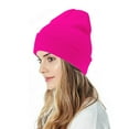 thumbnail image 2 of Womens Beanie Hat Winter Cap Unisex Fall Couple Simple Pullover Hat Knitted Hats, 2 of 8