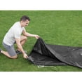 thumbnail image 4 of Bestway: Round Pool Cover - 12 Foot, Black - Above Ground Pools Accessory, Drainage Holes, Built-In Rope Secure, Water Protector, Block Debris & Dirt, 4 of 11