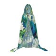 thumbnail image 7 of Honeii Peacock And Flowers Print Poncho Cape, Cloak Coat, Snuggly Hooded Wearable Blanket, Hooded Cape For Teenagers,Halloween Costumes-Medium, 7 of 7