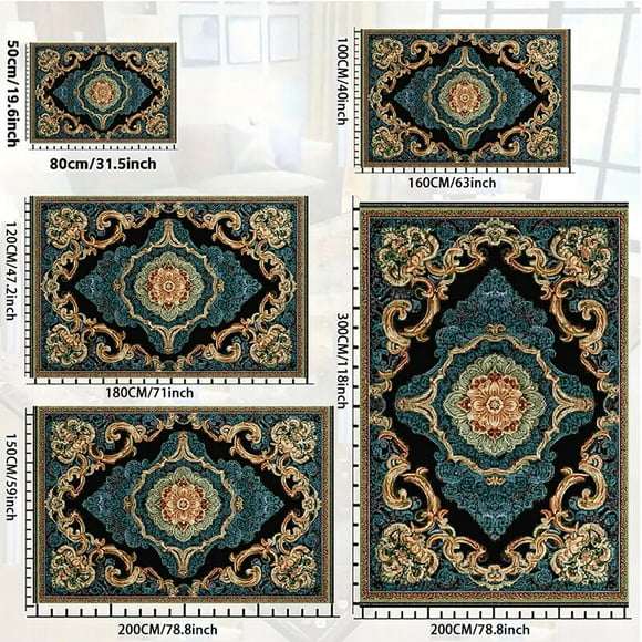 Alfombrilla de terciopelo de 180 x 240 cm para el hogar, sofá, dormitorio, nórdico, retro