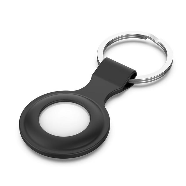 stanreset Soft Silicone For Airtags Locator Protective Sleeve Buckle Sports Soft Plastic Black 1Set