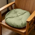 thumbnail image 1 of Cojín de silla de lino 40x40 cm con base antideslizante, almohadilla lavable acolchada para asiento de comedor, cocina, oficina, interior y exterior, gris, amarillo, verde, azul, 1 of 6