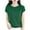 Green, variant on ZQUUVOU Women's Cotton T-Shirt Knit Solid Color Cap Sleeve Crew-Neck Blouses Black (L)