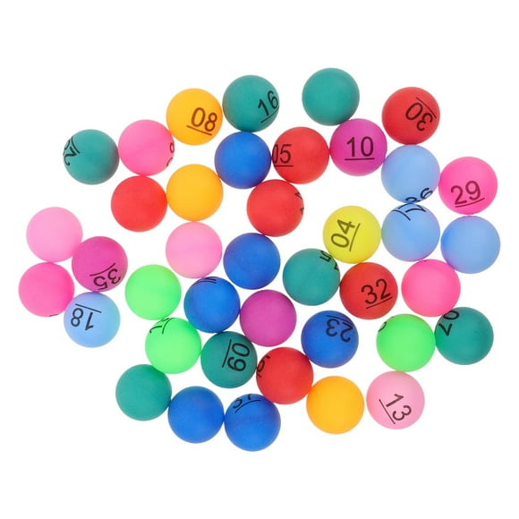 CIMAXIC Party 40pcs Multi-Color Bingo Balls Party Supplies Numbered Plastic Balls Bingo Game Accessories Lottery Toys Colorful Party Favors,1.57"X1.57"X1.57"