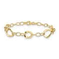 thumbnail image 2 of Leslie's Real 14kt Yellow Gold Polished Fancy Link Chain Bracelet; 7.25 inch; for Adults and Teens; for Women and Men, 2 of 2