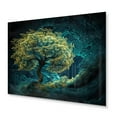 thumbnail image 2 of Designart "Radiant Bonsai in Illumination II" Tree Floral Metal Art Living Room, 2 of 5