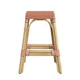 thumbnail image 6 of Home Square Rattan Counter Stool in Orange and White - Set of 2, 6 of 7