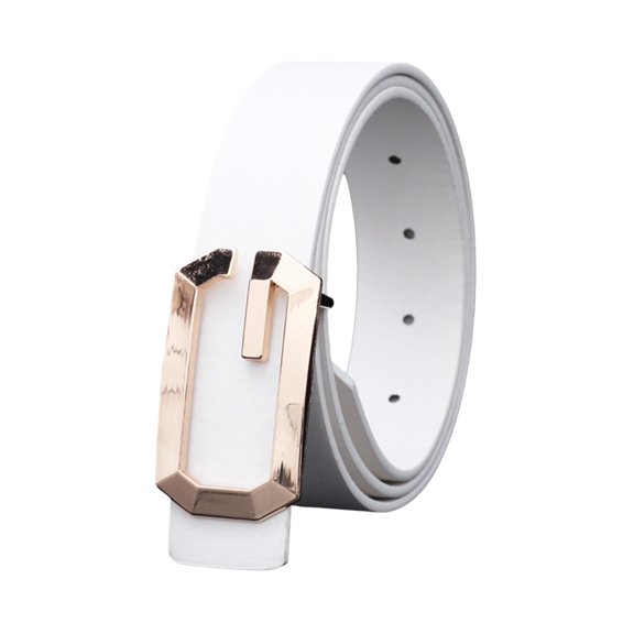 LYSICSKINEM Men Automatic ckle Men's And Women's G ckle Belt Neutral Gold G Smooth ckle Belt Imitation Leather Smooth ckle Casual Pants Belt.