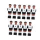 thumbnail image 2 of 11 piezas de repuesto para futbolín de mesa, para jugadores de fútbol Pelo negro y blanco, 2 of 9