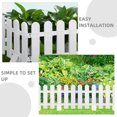 thumbnail image 3 of 4 Pcs White Picket Fences Garden Border Plastic Garden Edging Fence With Bases Decorative Landscape Edging Fence Plants Edging Borders For Garden Lawn Flowerbeds Pathways, 3 of 7