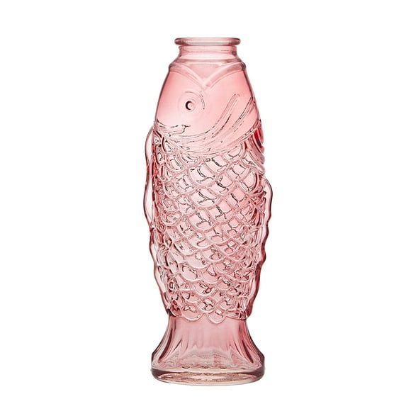 STUDIO SILVERSMITHS Pink Fish Shaped Vase Flower Holder centerpiece