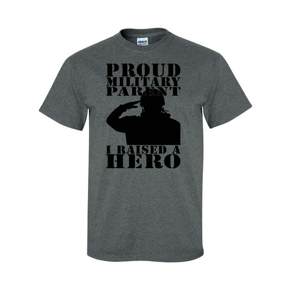 Proud Military Parent- I Raised a Hero Short Sleeve T-Shirt