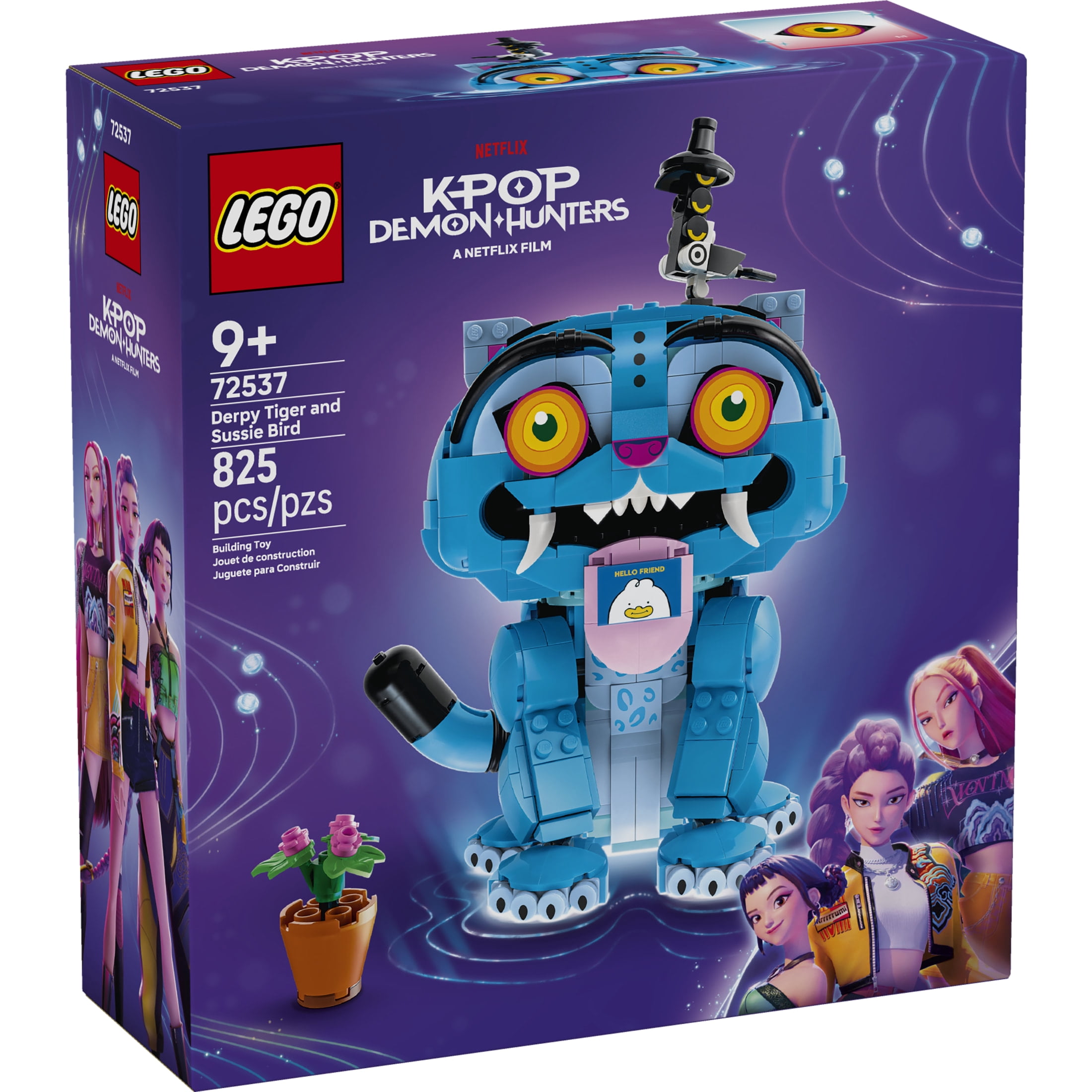 LEGO KPop Demon Hunters Derpy Tiger and Sussie Bird - Building Toys for Girls & Boys, Ages 9+ - KPop Demon Hunters Toy & Merch - Kids Bedroom Decor - 72537