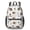 Hedgehog and Snail, variant on Hedgehog and Diamond White Pattern 17" School Backpacks for Teens,Waterproof Oxford Fabric,S-Shape Padded Straps for School,Travel,Hiking,Camping
