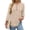 White Brown Floral, variant on Fantaslook Womens Blouses 3/4 Sleeve V Neck Henley Shirts Dressy Casual Tops Summer Fall Fashion Clothes