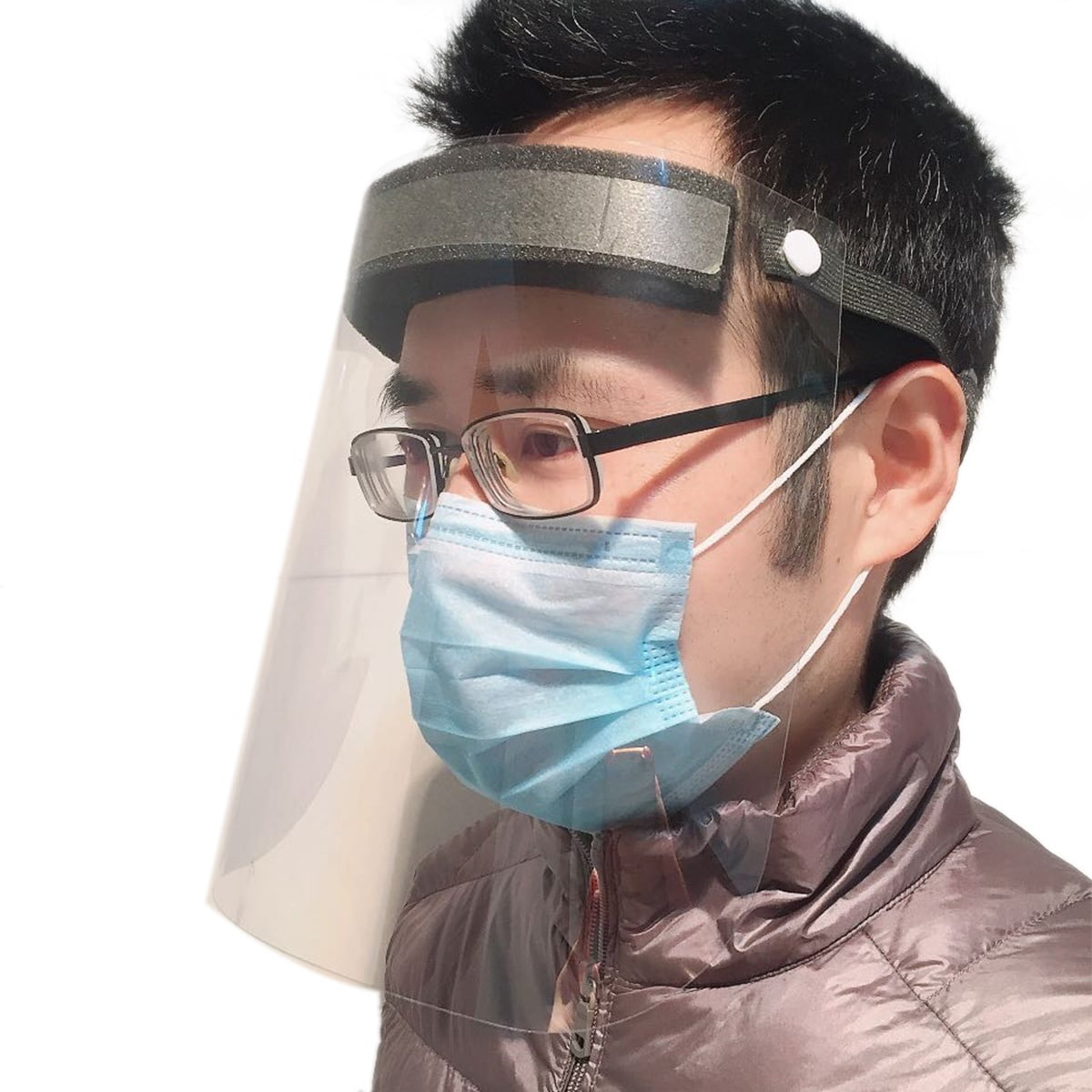 Adjustable Safety Face Shield, Transparent Full Face Protective Visor