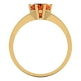 thumbnail image 4 of 1 ct Heart Cut Simulated Red Diamond Solitaire 18K Yellow Gold Womens Engagement Ring, 4 of 5