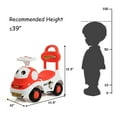 thumbnail image 5 of Gymax 3-in-1 Baby Walker Sliding Car Pushing Cart Toddler Ride On Toy w/ Sound Orange, 5 of 9