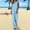 Light Blue, variant on Xdegoge Linen Sets for Women 2 Piece Sleeveless V Neck Tops and Wide Leg Pants Matching Set Summer Solid Lounge Breathable Vacation Travel Outfits